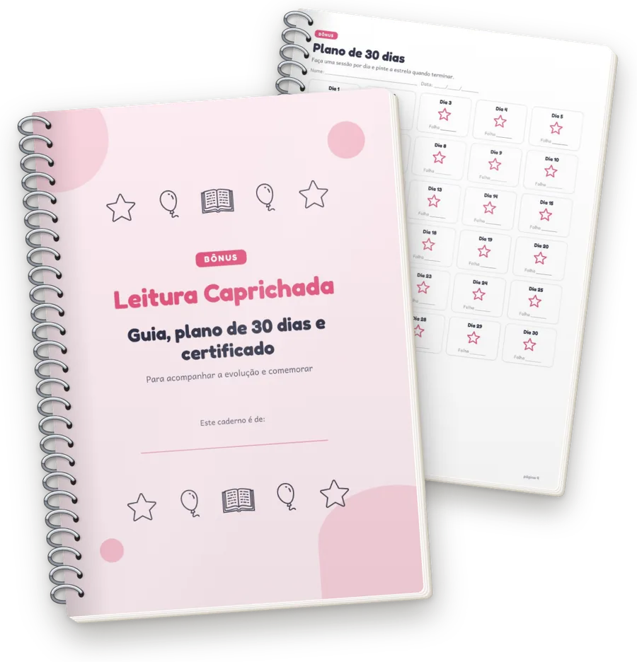 Caderno 6 com espiral: capa e o plano de 30 dias